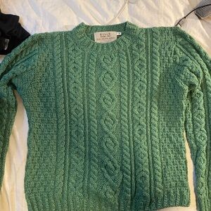 Green Cable Knit Sweater